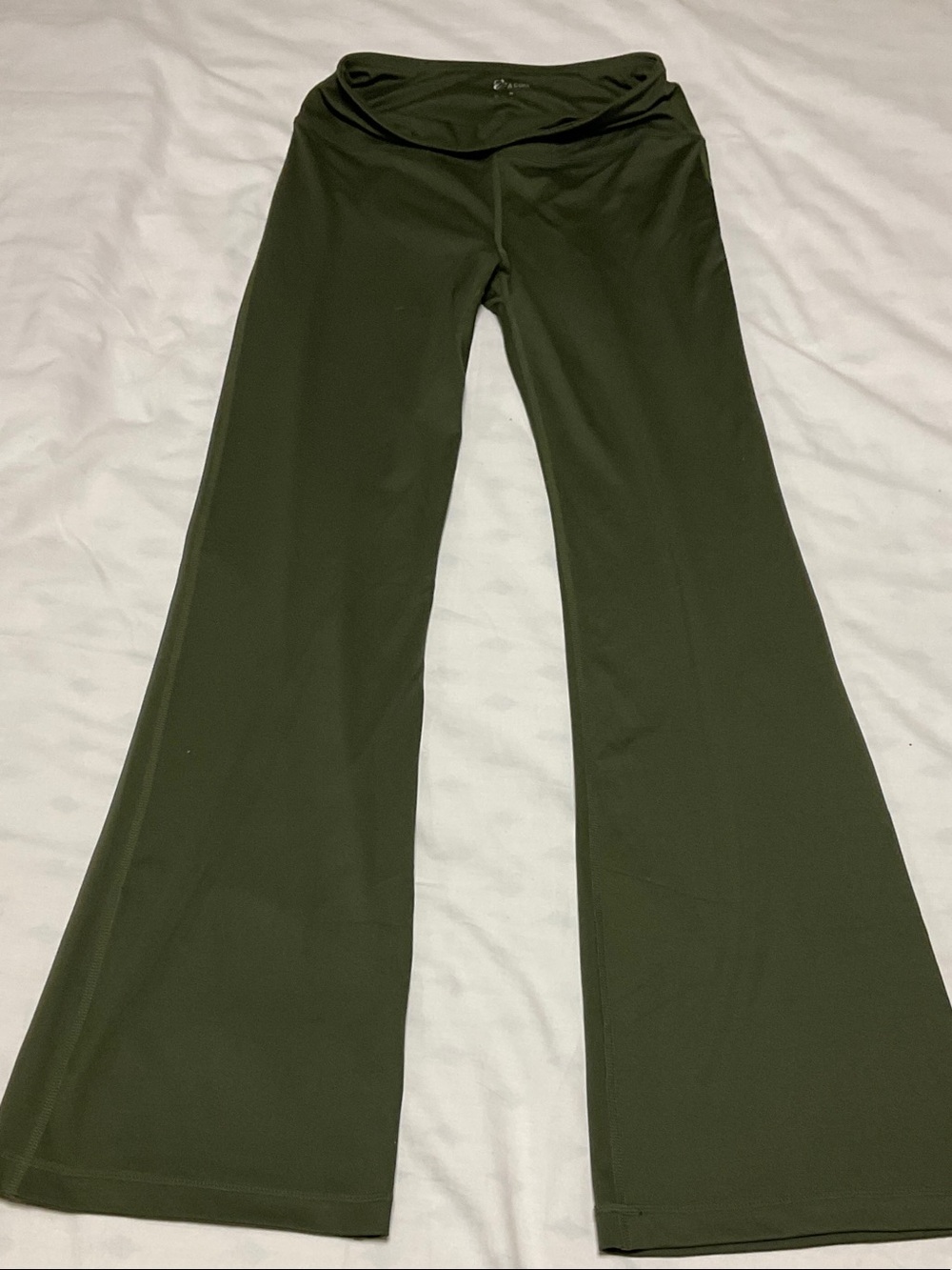 A Core Olive Green Flare Yoga Pants. Size M